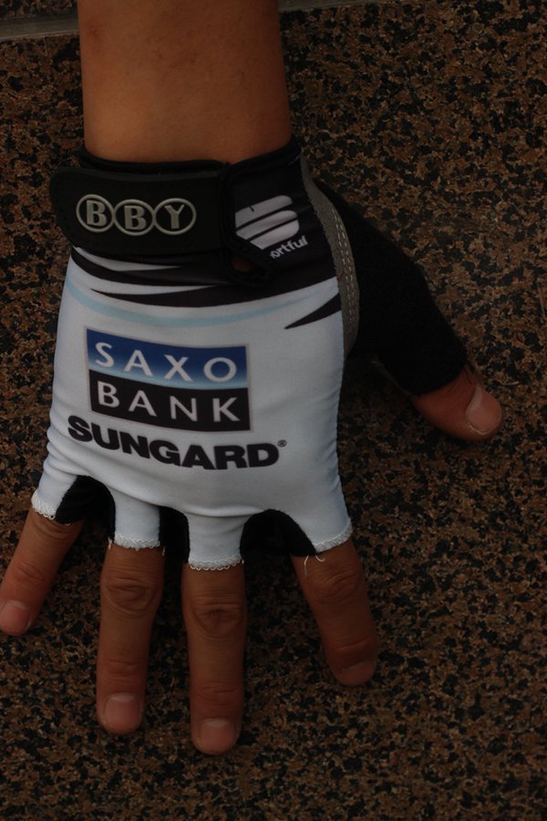 Handschoenen Saxo Bank Tinkoff 2010 wit